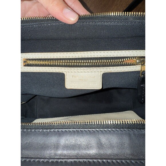 Rag & Bone Black Leather Satchel Tote Crossbody Gold Hardware Structured Handbag - Picture 13 of 16